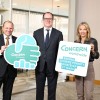 Colin Mitchell, President of the Law Society, Donal Lunny KC, Chair of the Bar of NI and Jackie Trainor, NI Director of Concern Worldwide (UK). Photo: Justin Kernoghan
