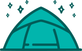 Camp out logo - tent only