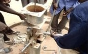 Rehabilitation of a hand pump in Seleia Town, Republic of Sudan. Photo: Concern Worldwide. 