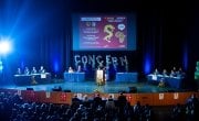 Concern Debate teams get ready to go head to head. Photo: Camila Gomes / Concern Worldwide / May 2019