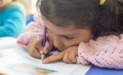 Malak, 6, learns how to read and write in Turkish as well as Arabic at one of Concern’s Education Support Centres in Sanliurfa Province. Photo: Concern Worldwide.