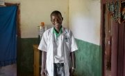 Rufin has been nutritional health officer since August 2015, when Concern first started to support the facility. The clinic serves around 6,000 people, including just over one-thousand children under the age of five. Photographer: Chris de Bode