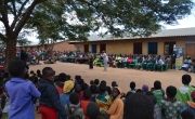 Miss Malawi visits primary school to give motivational speech in relation to GBV.