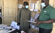 Christian Olodo, Concern Area Coordinator (right) visits a new Health Centre in Chad