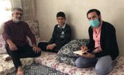 Ibrahim, Halid and Bassel (Concern) in the family’s house in Sanliurfa. Photo: Concern Worldwide