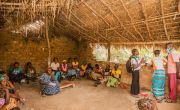 Women learn the alphabet in Manono, DRC. Photo: Pamela Tulizo/Panos/Concern Worldwide