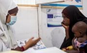 Nutritionist giving consultation to Naima* at MCH. Photo: Mustafa Saeed/Concern Worldwide