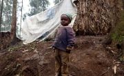 A child in Bulengo camp for internally-displaced persons (IDPs), Democratic Republic of Congo.