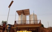 Elevated tower with Solar, Tree Planting, Freetown, SAFE Project. Photo: Paulina Hannah Banguara/Concern Worldwide