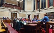 The 2025 Concern Debates quarter-final with Cross and Passion College, Ballycastle and Beech Hill College, Monaghan in Stormont's Senate Chamber