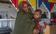 Hoodo* is a 30-year-old mother of five. Hoodo lives in an IDP camp located near to Siinka-dheer health centre. Photo: Eugene Ikua/Concern Worldwide