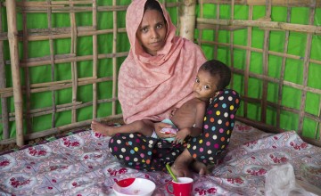 Layru and Hala at Concern Worldwide's Nutrition Support Centre. Bangladesh, Photo: Kieran McConville