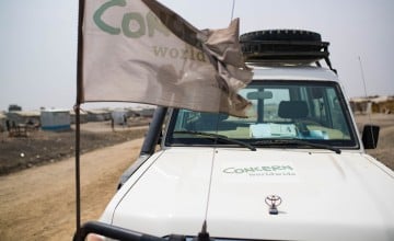A Concern vehicle pictured in Bentiu, South Sudan.