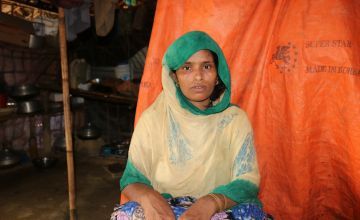 Jaheda, who escaped Myanmar and fled to Bangladesh