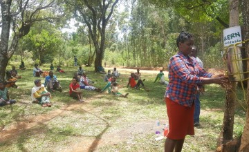 Handwashing demonstration in Ethiopia