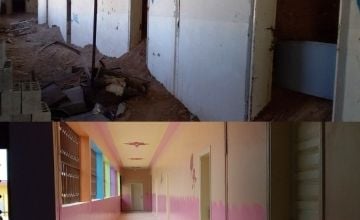 A school in Northern Syria damaged by conflict has been rehabilitated to be inclusive, child friendly and safe for learning 
