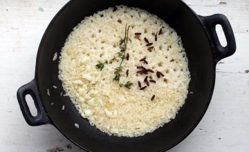 Pot of white rice