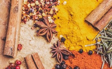 Selection of colourful spices