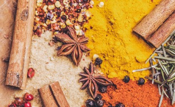 Selection of colourful spices