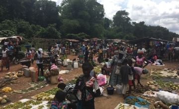 Market in Bokay Town, Grand Bassa, Liberia, 2019. Photo: Catherine Shepperdley.