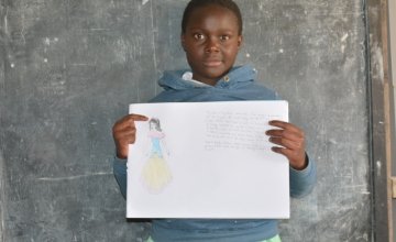 Tracy from Kenya wants to be a fashion designer when she grows up.