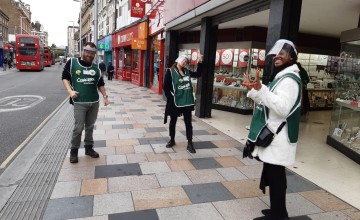 Street fundraisers in London