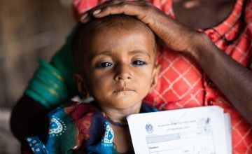 Wazeeran is three years old, but weighed only 3.7 kilograms when her mother Subbi first brought her to Concern's nutrition centre.