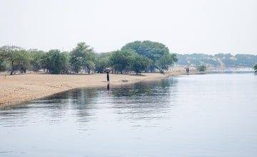 A tributary of Lake Chad. This water is saline so it has very little use other than for fishing in. It also provides another obstacle for Concern staff as they try reach the most remote communities in Chad. Photo: Gavin Douglas/Concern Worldwide