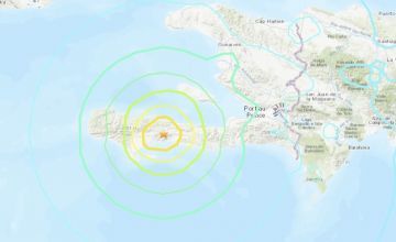 Location of earthquake in Haiti, August 2021