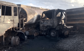 A lorry struck the fuel tanker in Wellington, Sierra Leone