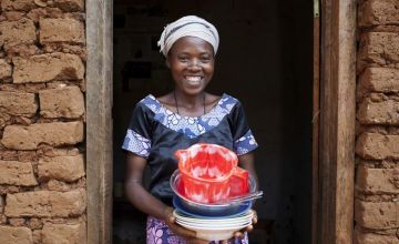 Jeanne improved hygiene in her home, thanks to these essential items. Photo: Abbie Trayler-Smith