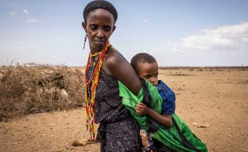 Antut and her child Medina on the outskirts of North Horr sub-county, Marsabit. Photo: Ed Ram/Concern Worldwide