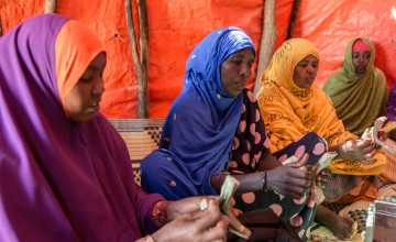 Women in the village joined a committee to learn how to survive hardships such as drought. Photo: Mustafa Saeed/Concern Worldwide