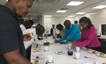 Sensory analysis with trained panellists at Kerry Taste and Nutrition, Nairobi, November 2019. Photo: John Kipkurui / Concern Worldwide.