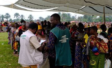 The Concern team in DRC provides emergency distributions for families fleeing conflict in eastern DRC. 