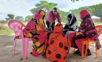 Kiembeni Village women’s group discuss possible interventions. Tana River County, Kenya.