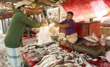 Shabuz Mia, a Fish seller in Vera market, Kadamtoli, Chittagong. Photo: Emdadul Islam Bitu/Concern Worldwide