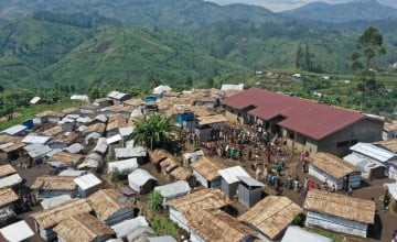 Aerial view of Kisoko site in Masisi. Photo: Gabriel Nuru/Concern Worldwide.