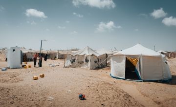 Al-Salam City IDP camp, Dar Saad district, Aden Governorate. (Photo: Ammar Khalaf/Concern Worldwide)