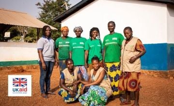 Community health workers at a Concern-supported clinic in Boyali, CAR.