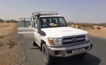 A Concern mobile clinic, which the Concern health team use to travel into remote areas where medical assistance is not available. 