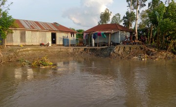 Flooded home in Bangladesh
