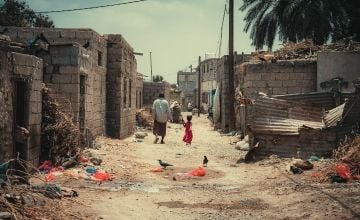 A village in Yemen where Concern is supporting a health clinic. The community lack access to adequate sanitation and waste management, which is leading to disease outbreaks. Photo: Aamar Khalaf/Concern Worldwide