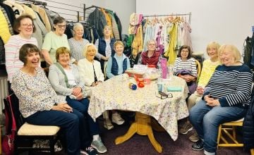 Volunteers at Concern's Ballycastle shop - some of whom have been volunteering for more than 40 years.