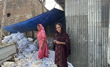 Zosha Aktar is a bag maker in Dhaka, Bangladesh. Zosha used to work in a factory, but Concern helped her set up her own business, which now hires people from the local area. (Photo: Lucy Bloxham/Concern Worldwide)