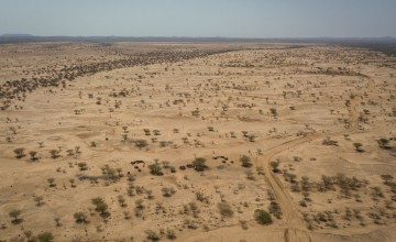 Aerial shot taken from Moruongor village in Kapua, Turkana County, Northern Kenya. Photo: Lisa Murray/Concern Worldwide