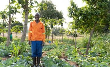 Makifodi Labu (60) is from Valani village, TA Kanduku, Mwanza District. Concern provided Mano Irrigation Scheme with a solar pump and allows a direct water supply to their crops. Concern also provided different seeds like tomatoes and onions. Photo: Chris Gagnon/Concern Worldwide