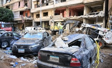 The aftermath of an airstrike in Beirut on September 21, 2024. (Photo: Houssam Shbaro/Andalou via Getty Images)