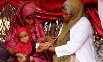 Nurto Mohamud Mohamed, lives in Suftu, Dollo, with her daughter, Anfa Mohamed Hassan. Photo: Adan Mohamed Afar/Concern Worldwide