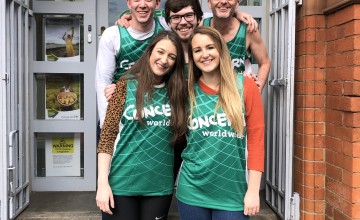 Concern staff in Belfast preparing to run the relay at the Belfast marathon